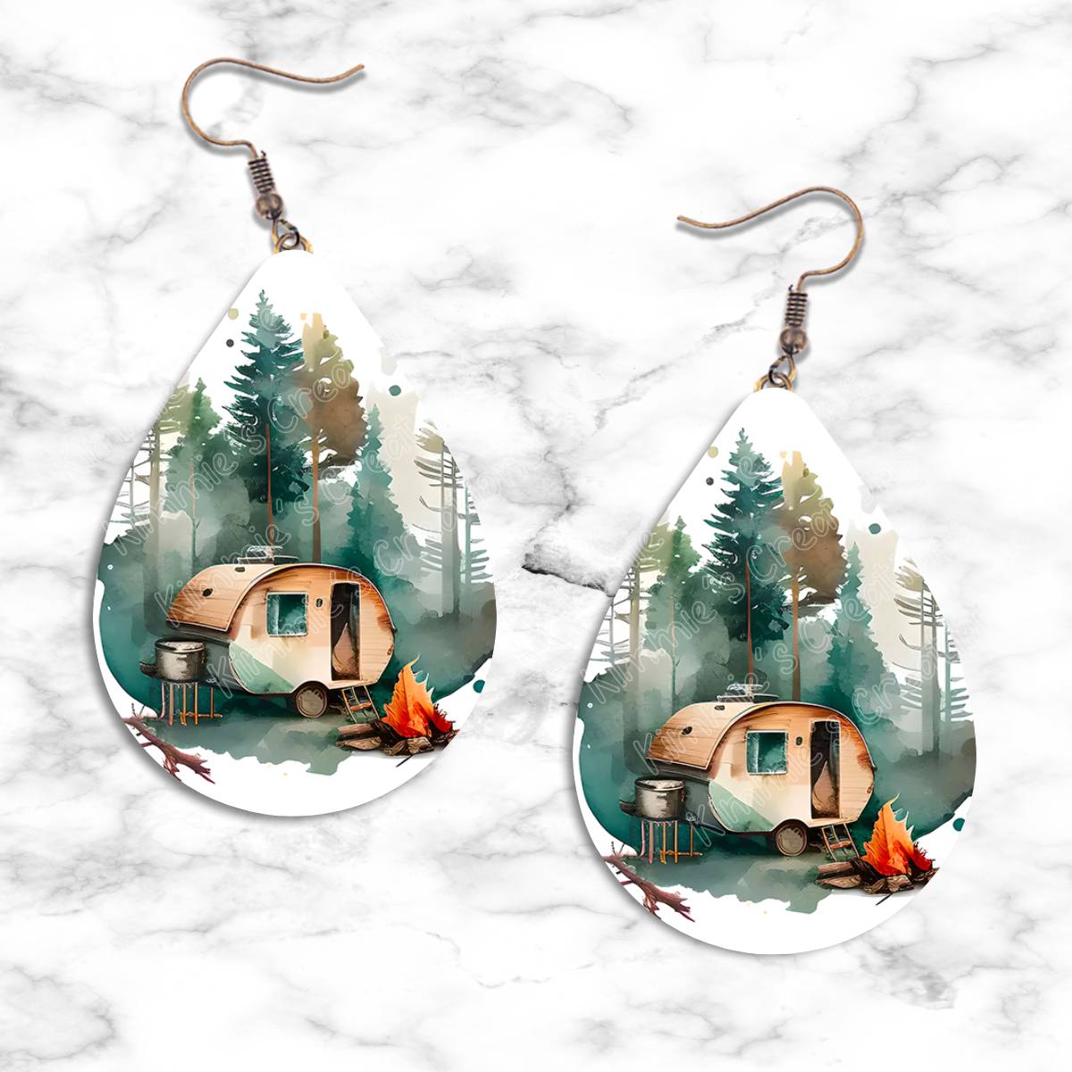 Camping Teardrop Earring Collection