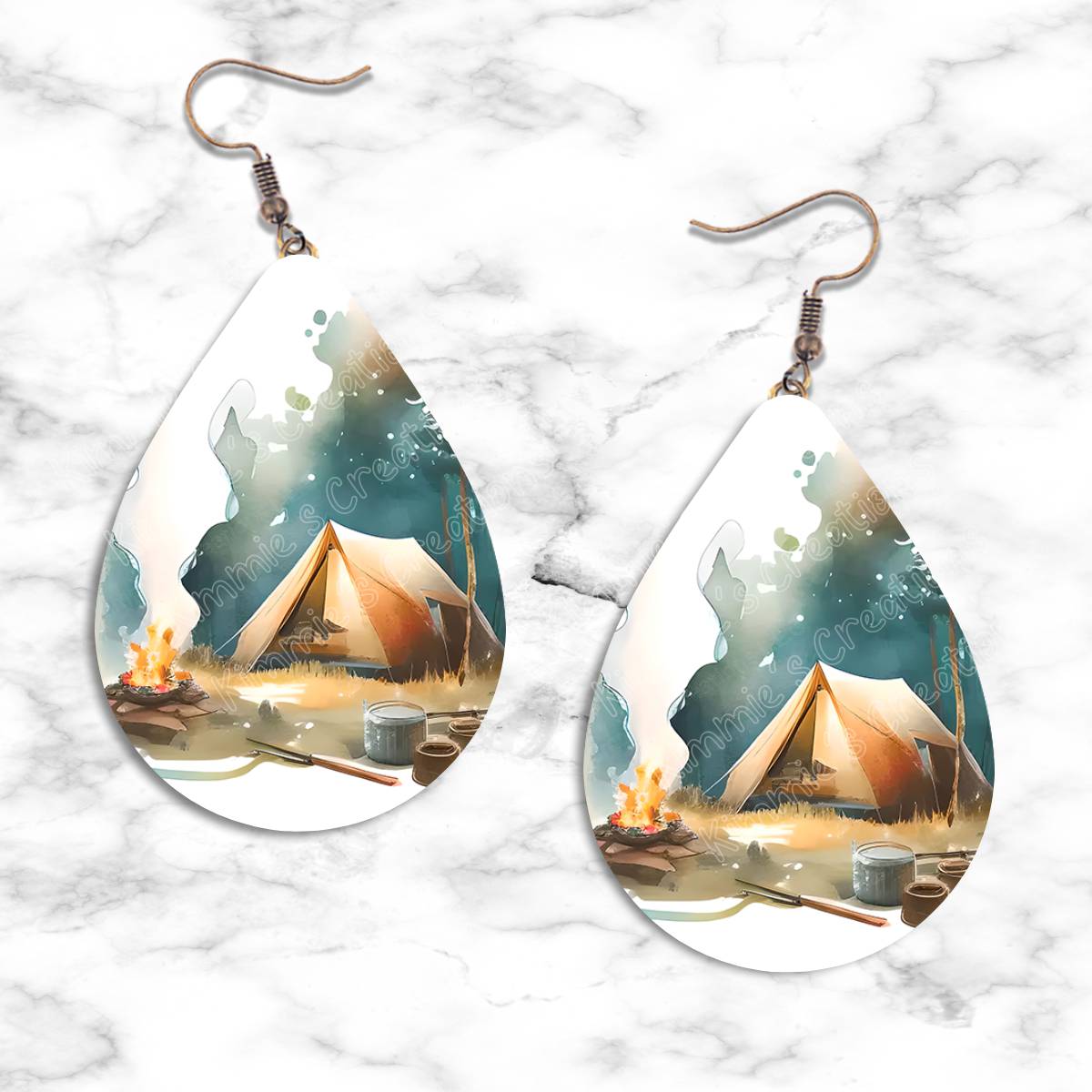 Camping Teardrop Earring Collection