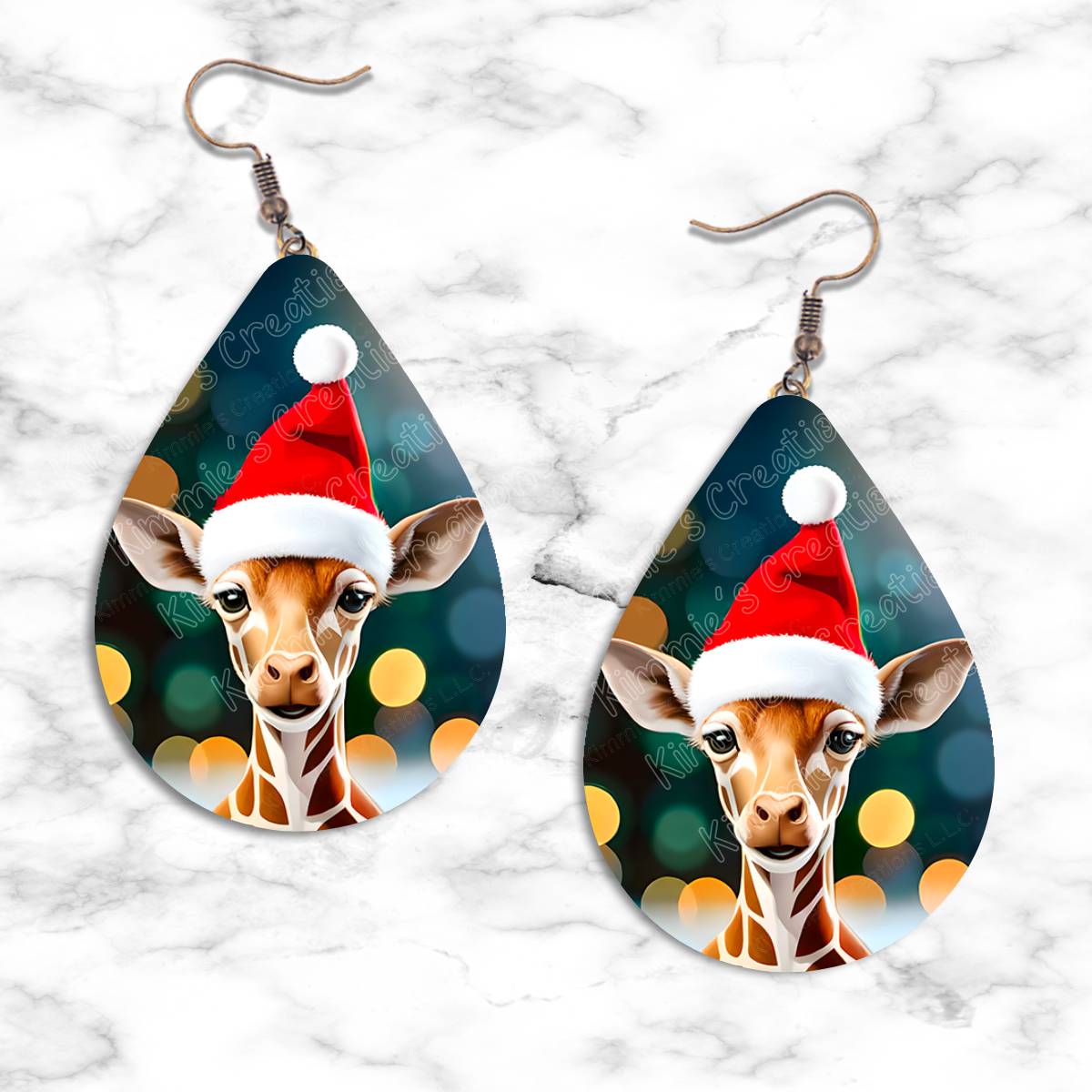 Giraffe Christmas Teardrop Earring Collection
