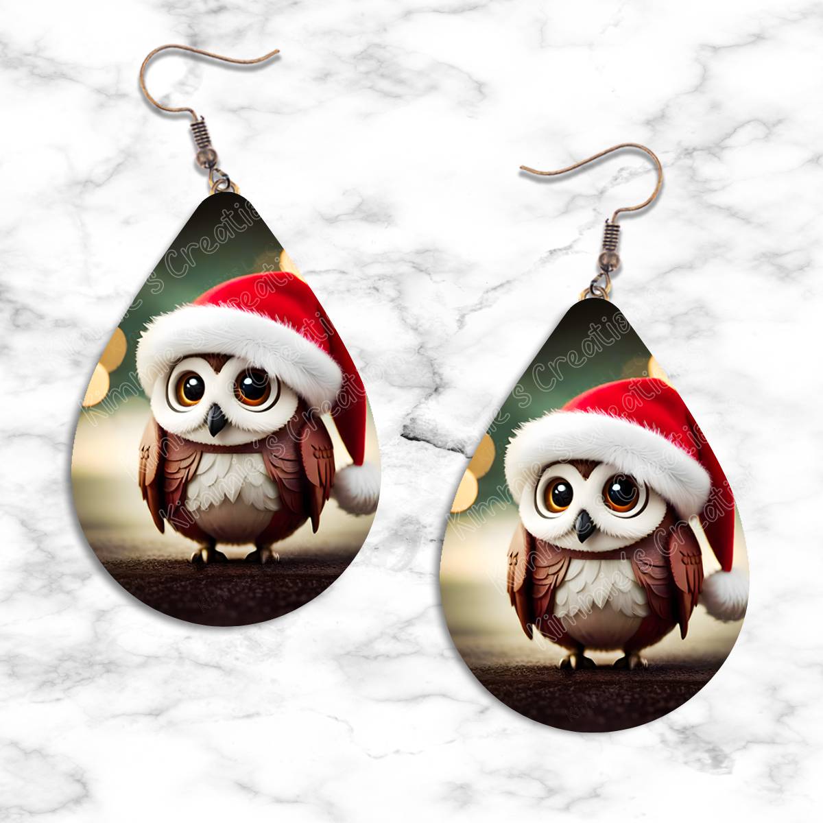 Owl Christmas Teardrop Earring Collection