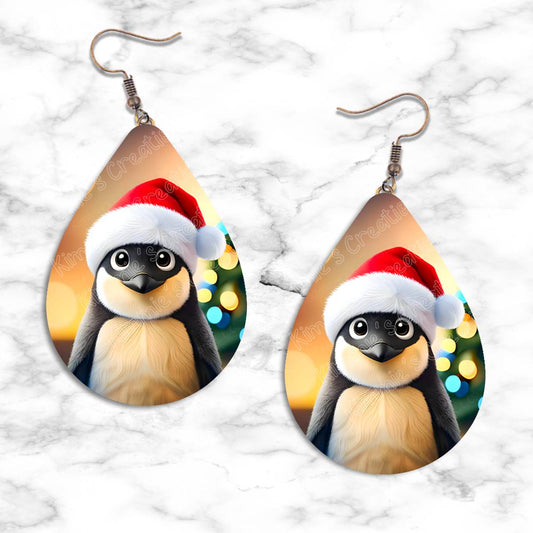 Penguin Christmas Teardrop Earring Collection - 02 - jewelry