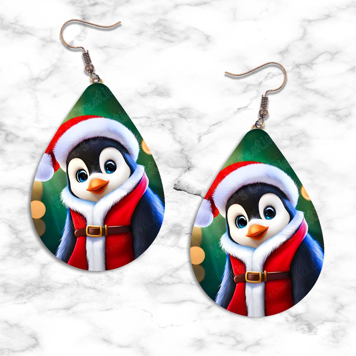 Penguin Christmas Teardrop Earring Collection