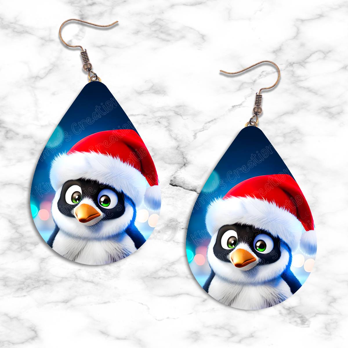 Penguin Christmas Teardrop Earring Collection