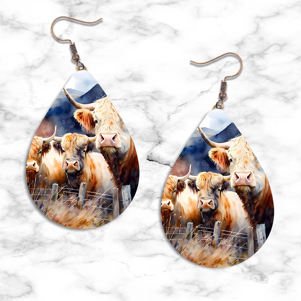Cow Teardrop Earring Collection