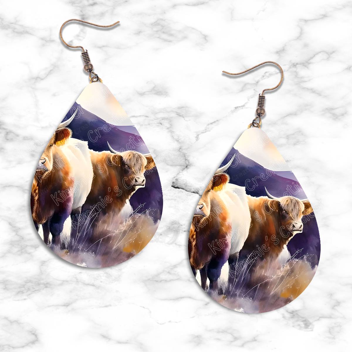Cow Teardrop Earring Collection