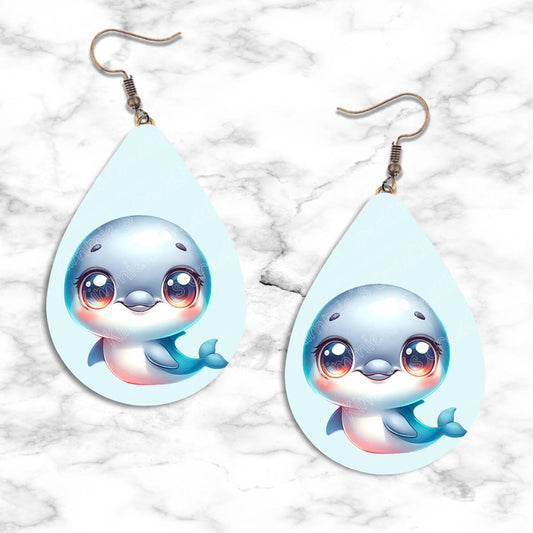 Dolphin Teardrop Earring Collection - 02 - jewelry