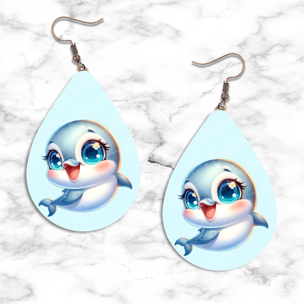 Dolphin Teardrop Earring Collection - 03 - jewelry