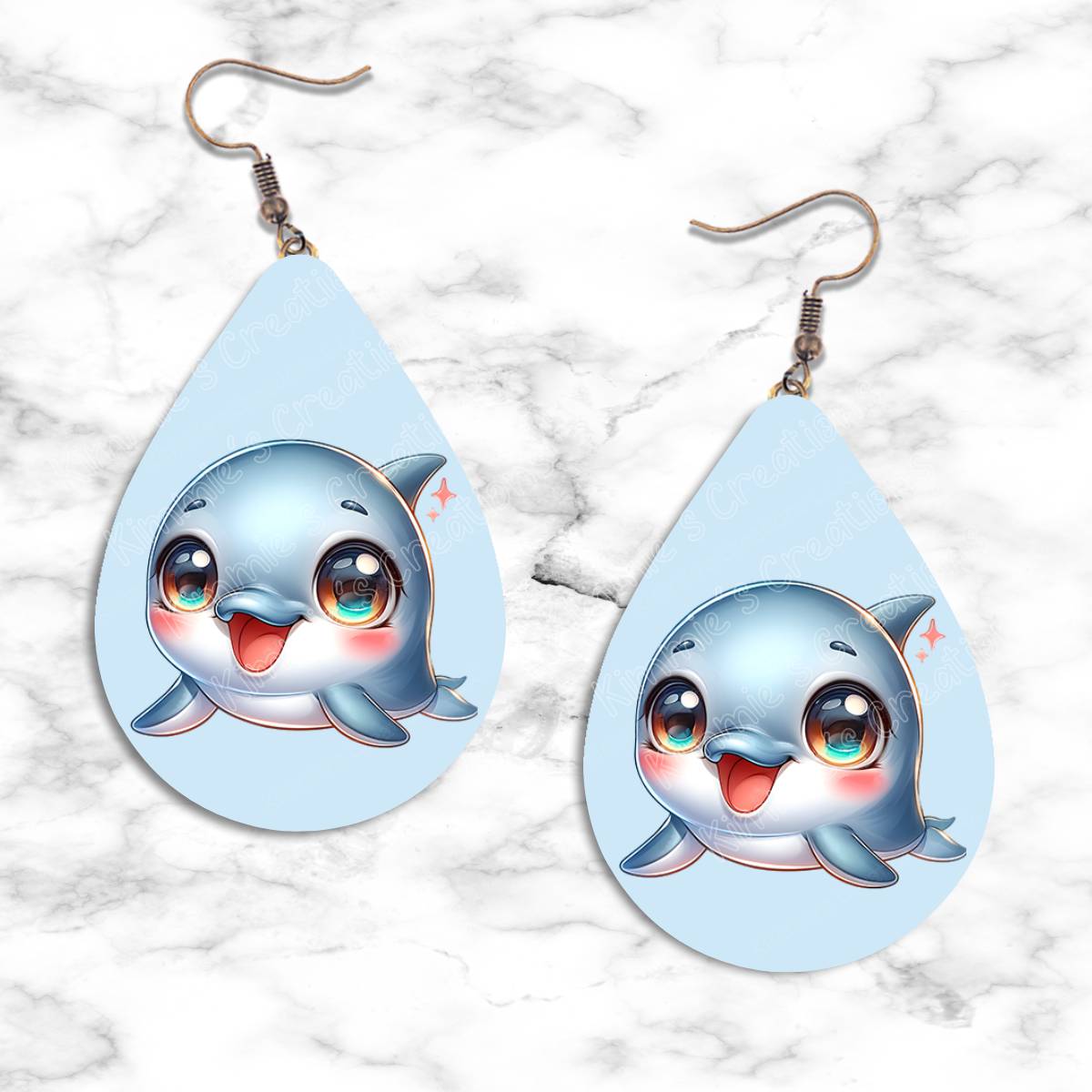 Dolphin Teardrop Earring Collection - 04 - jewelry