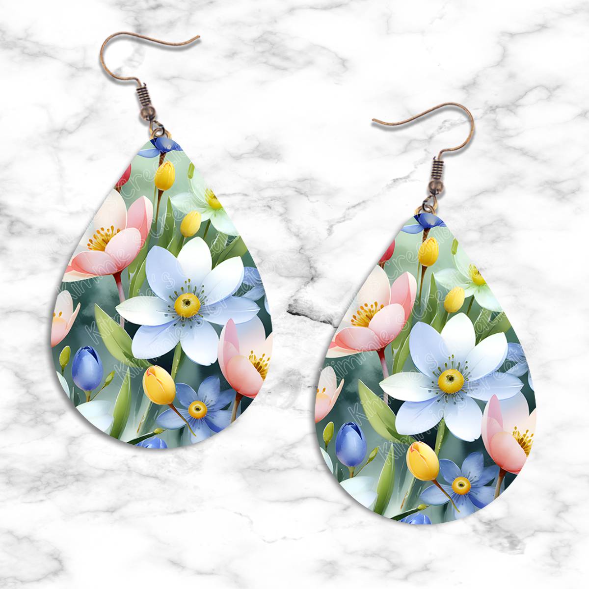 Spring Flowers Teardrop Earring Collection