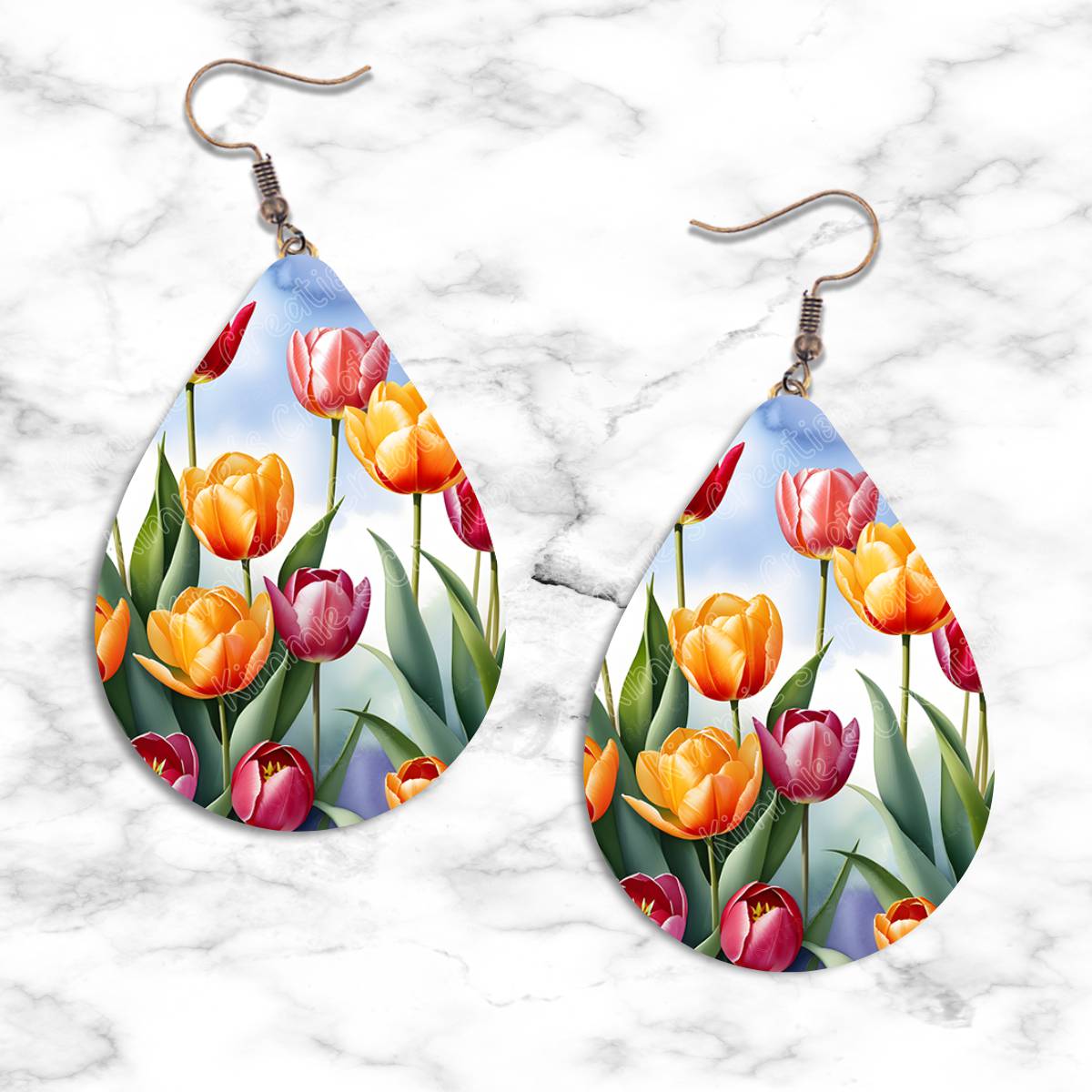 Spring Flowers Teardrop Earring Collection