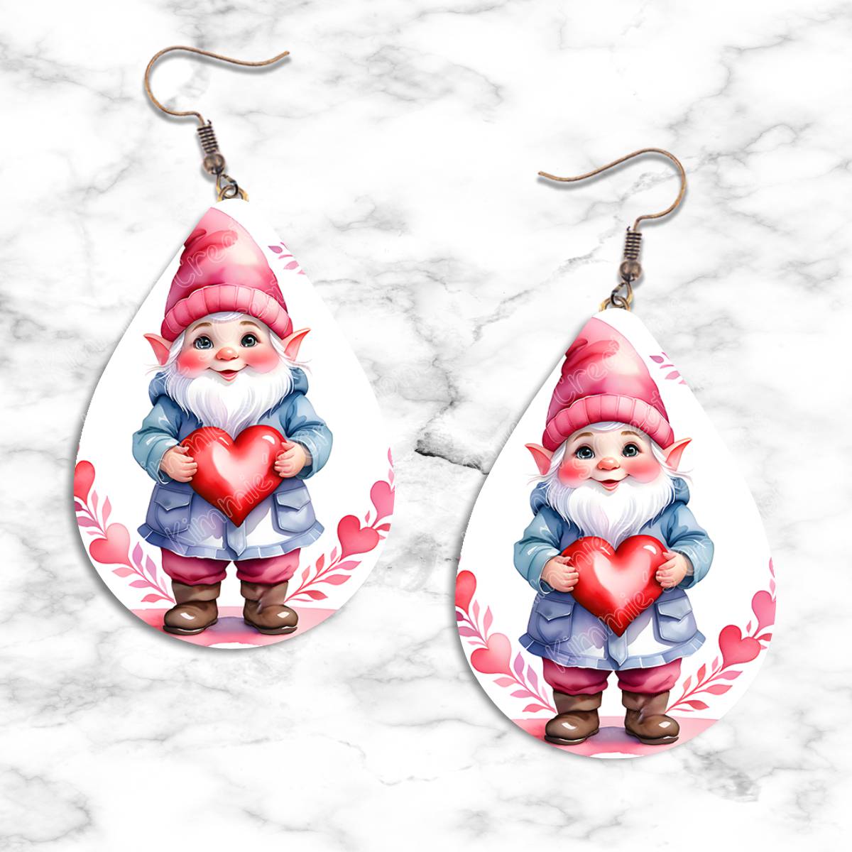 Gnome Valentines Teardrop Earring Collection
