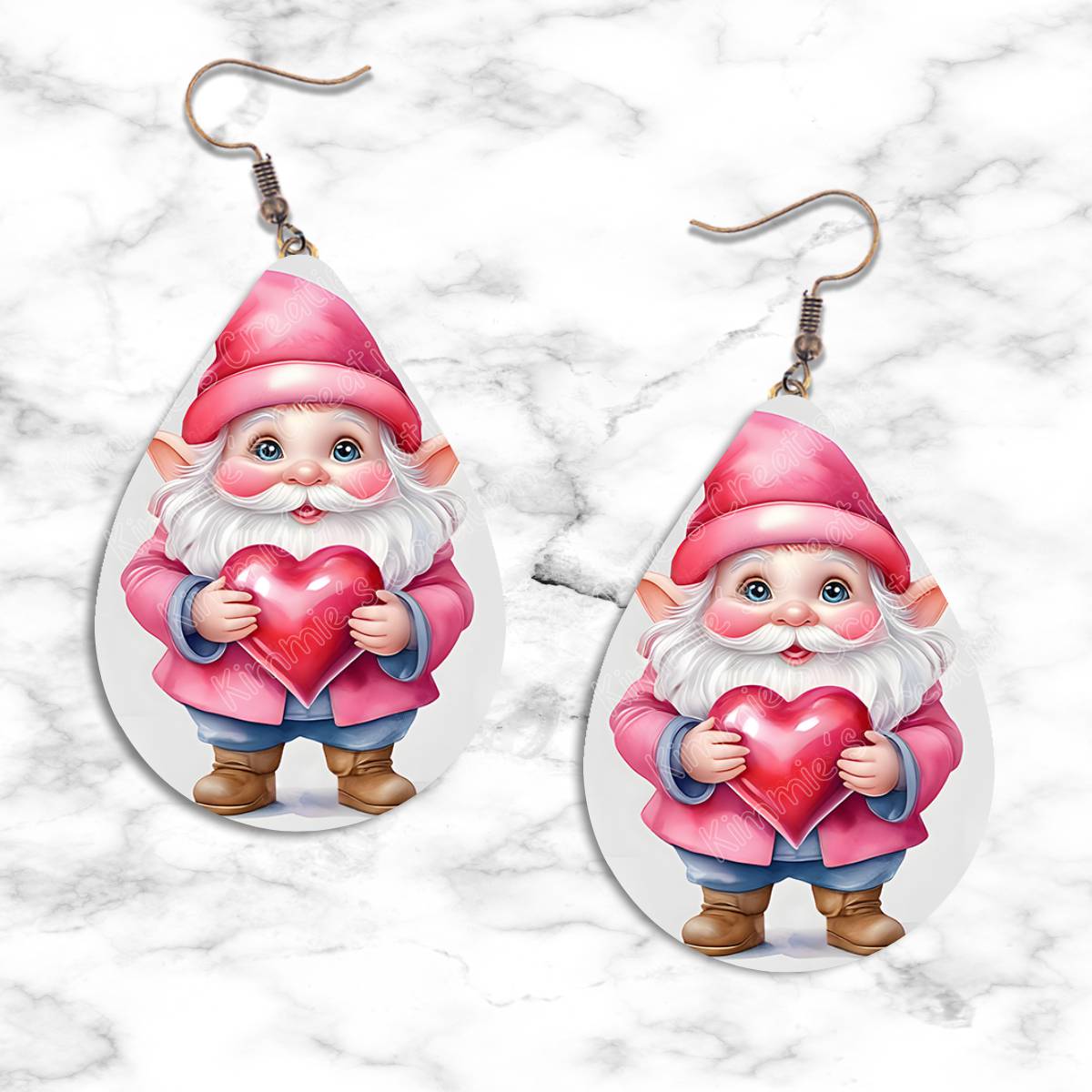 Gnome Valentines Teardrop Earring Collection