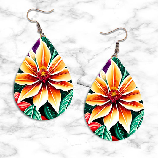 Poinsettia Teardrop Earring Collection - 02 - jewelry