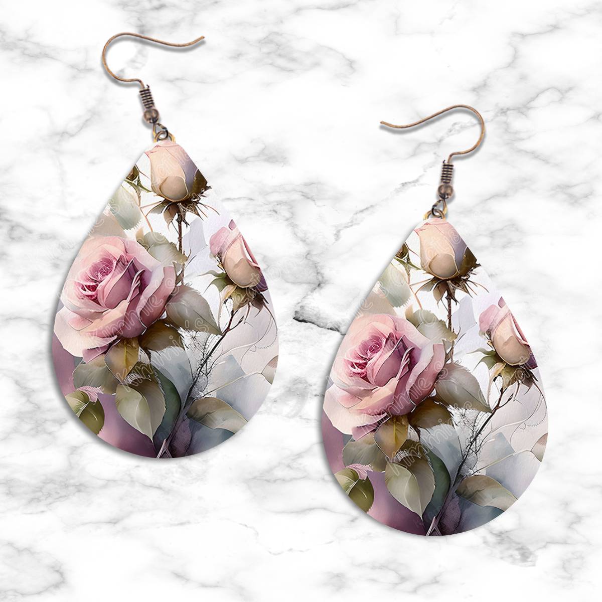 Roses Teardrop Earring Collection - 09 - jewelry