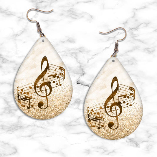 Musical Notes Teardrop Earring Collection - 02 - jewelry