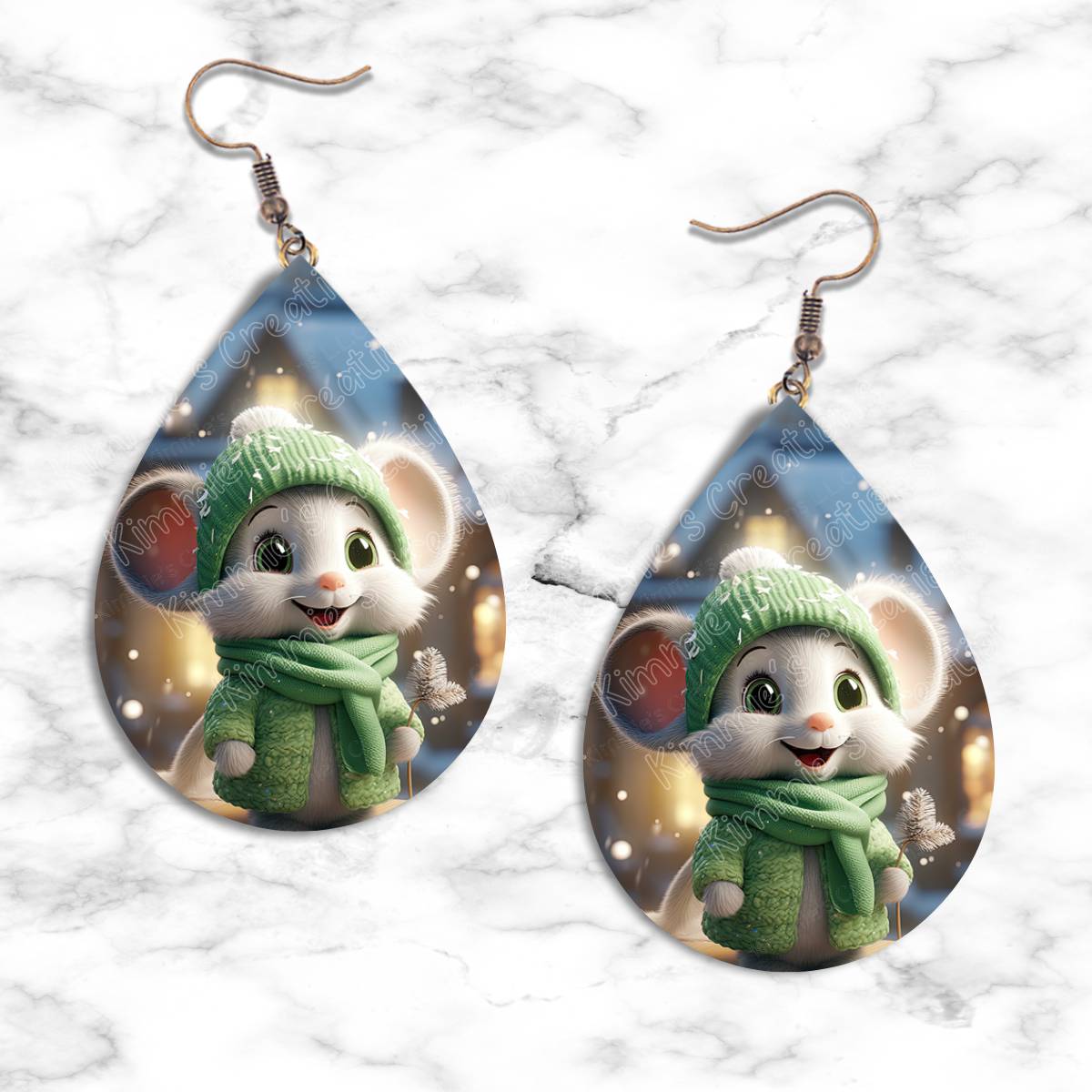 Mouse Winter Teardrop Earring Collection