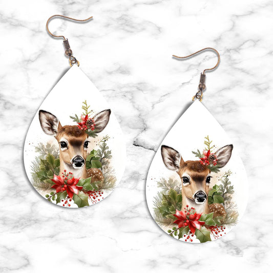 Christmas Reindeer Teardrop Earring Collection - 02 - jewelry