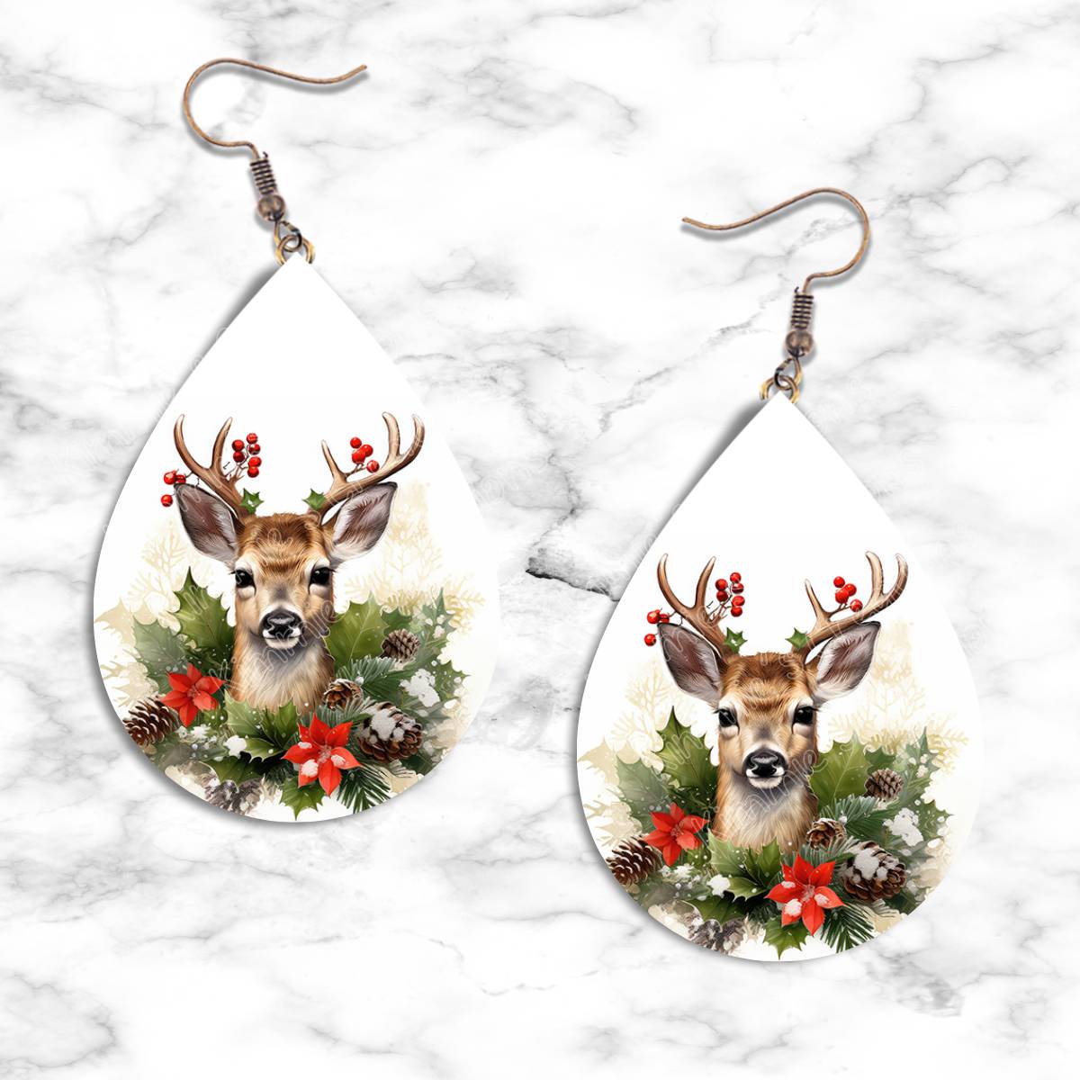 Christmas Reindeer Teardrop Earring Collection