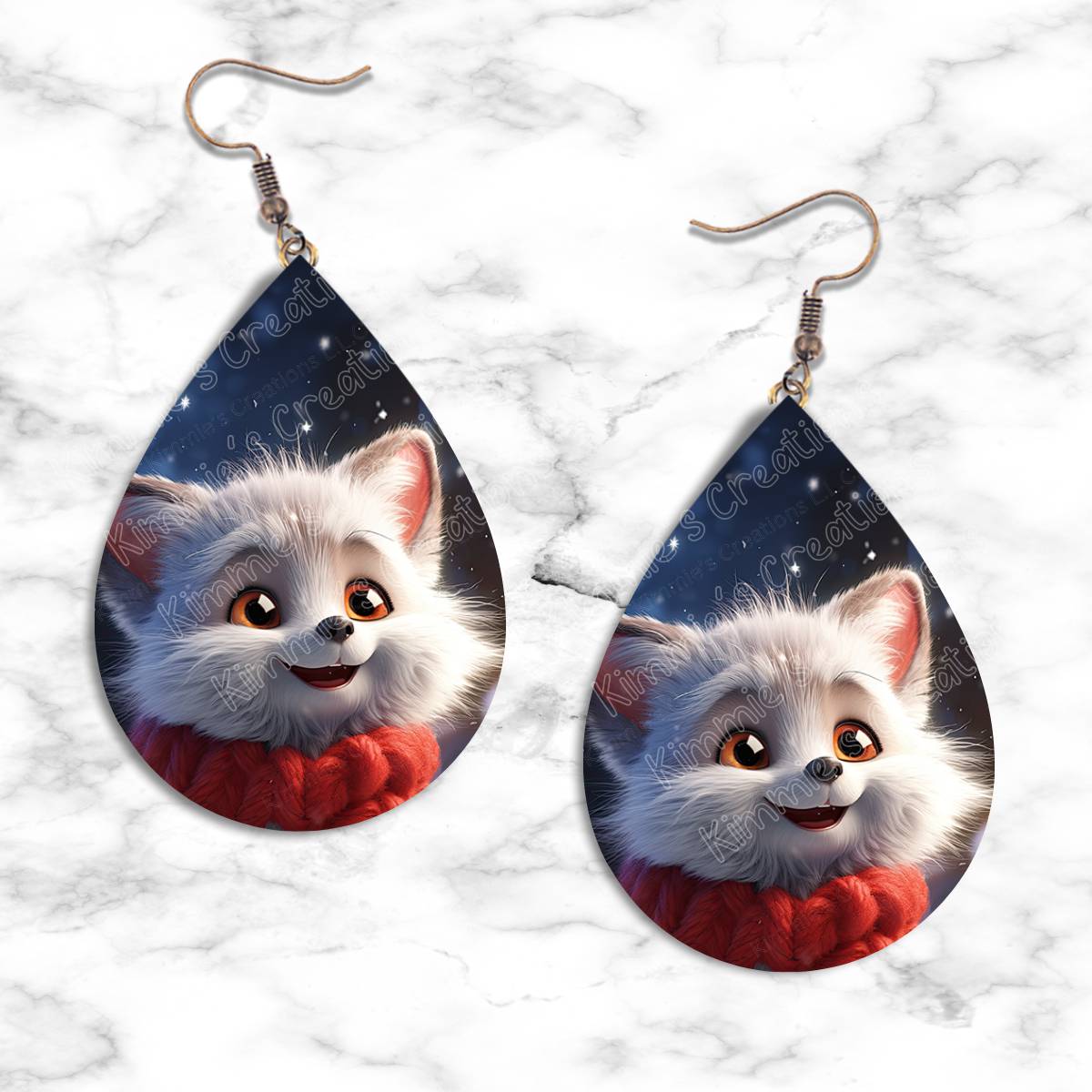 Winter Fox Teardrop Earring Collection