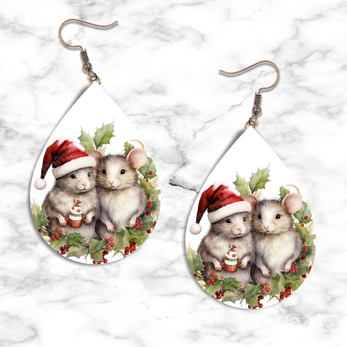 Mouse Christmas Teardrop Earring Collection
