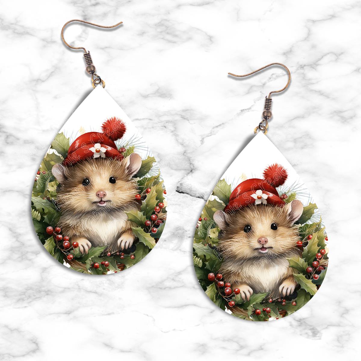 Mouse Christmas Teardrop Earring Collection