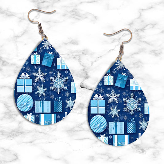 Christmas Teardrop Designs Earring Collection - 02 - jewelry