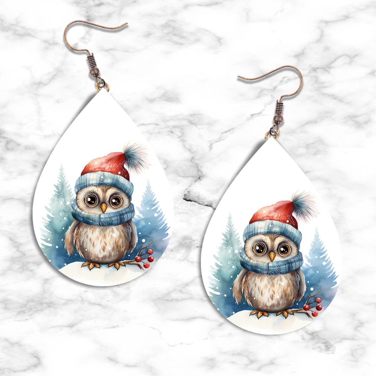 Christmas Owl Teardrop Earring Collection