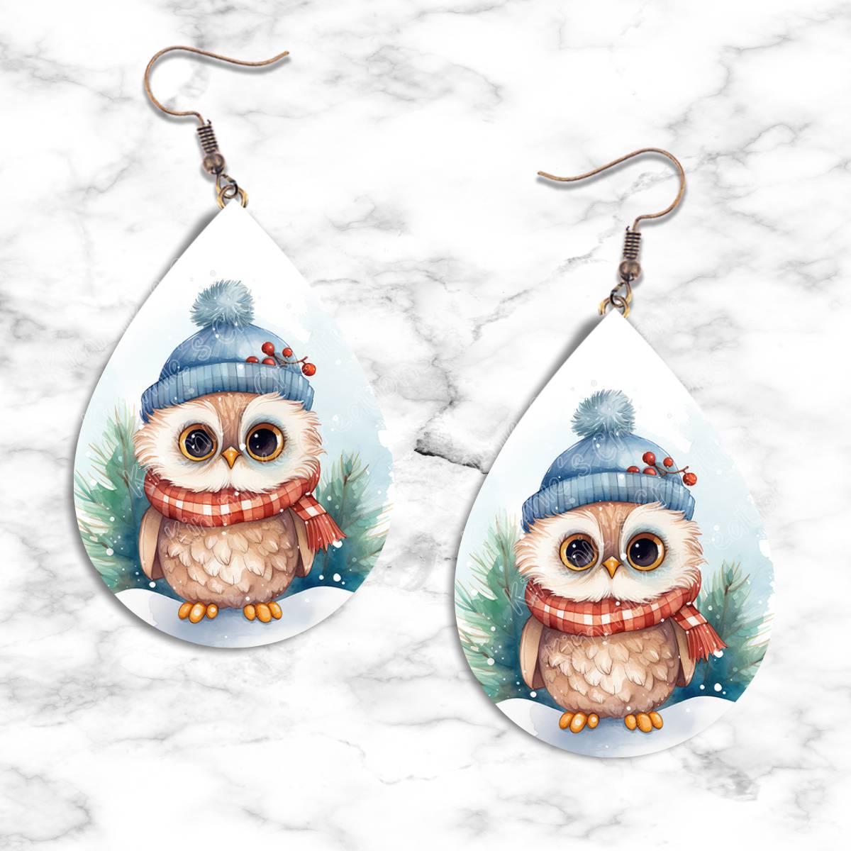 Christmas Owl Teardrop Earring Collection