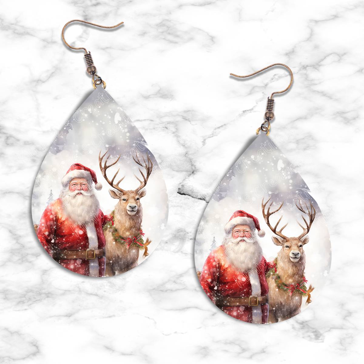 Santa Teardrop Earring Collection