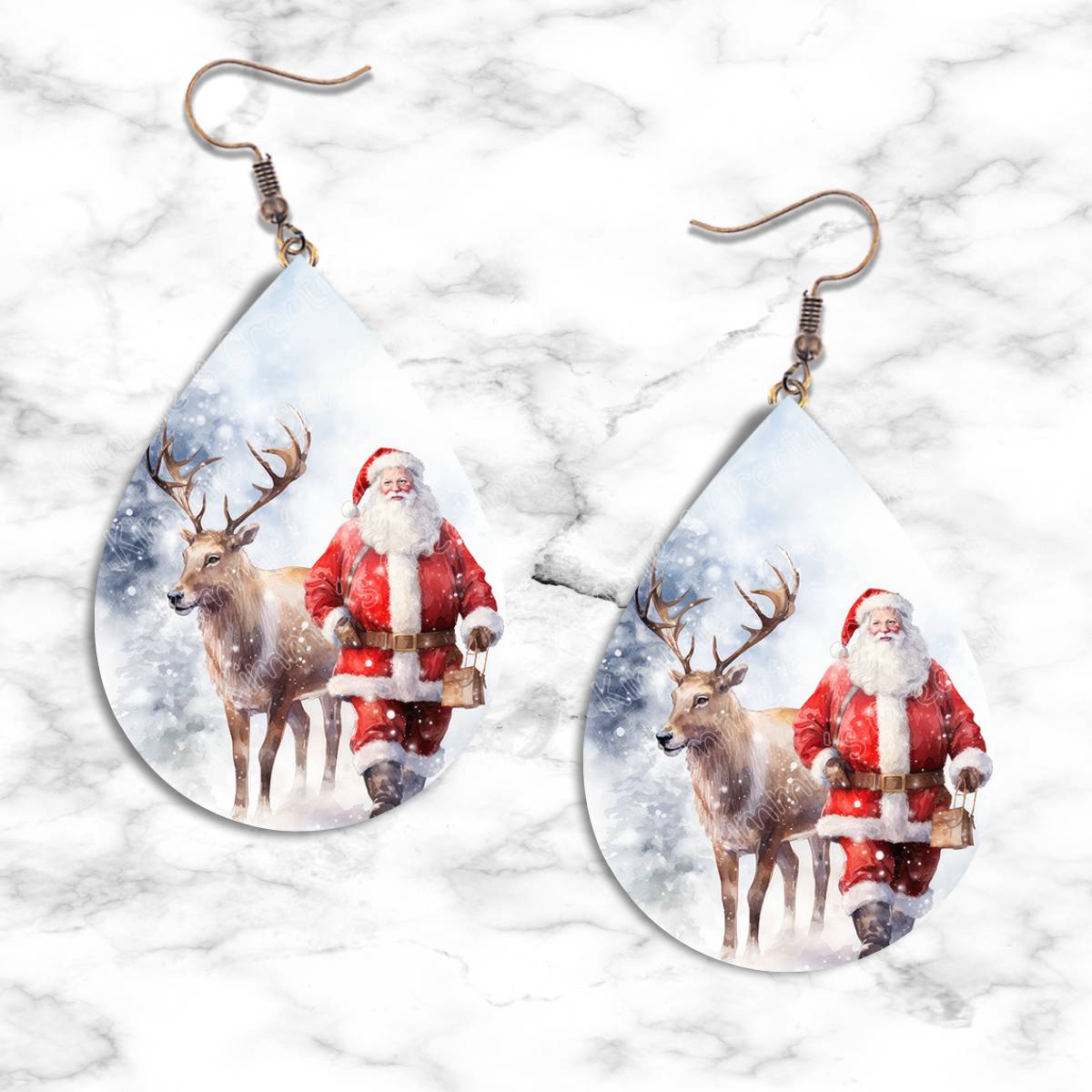 Santa Teardrop Earring Collection