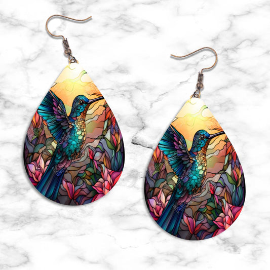 Hummingbird Teardrop Earring Collection - 02 - jewelry