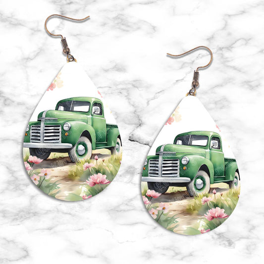 Vintage Truck Teardrop Earring Collection - 02 - jewelry