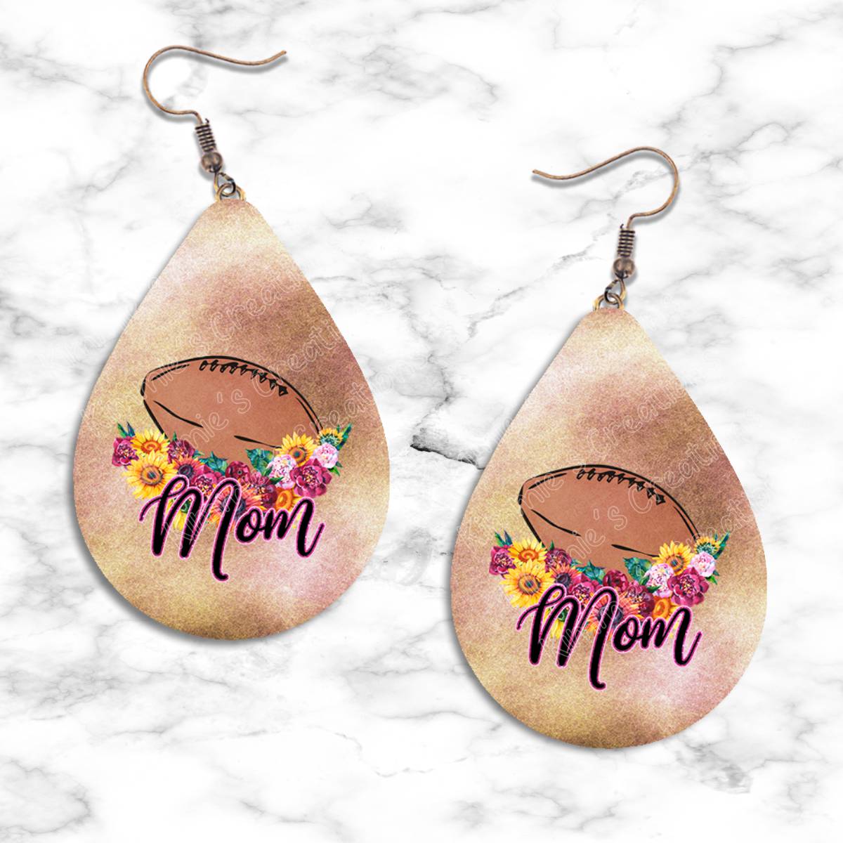 Football Mom Teardrop Earrings