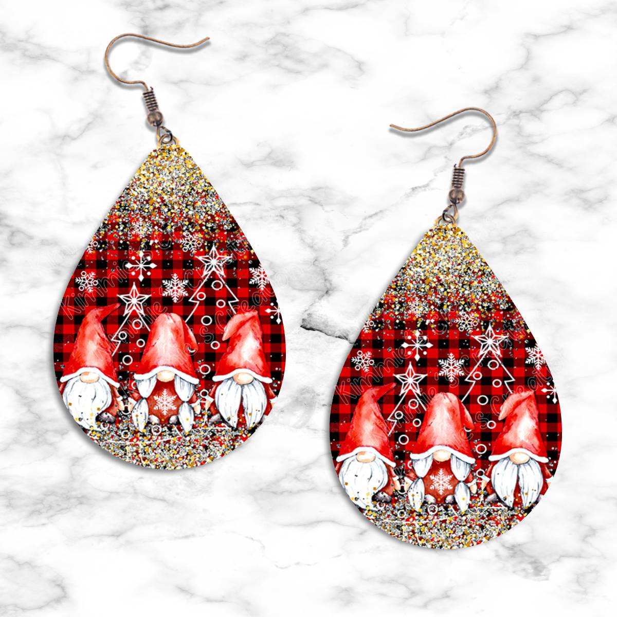Christmas Gnomes Teardrop Earring Collection