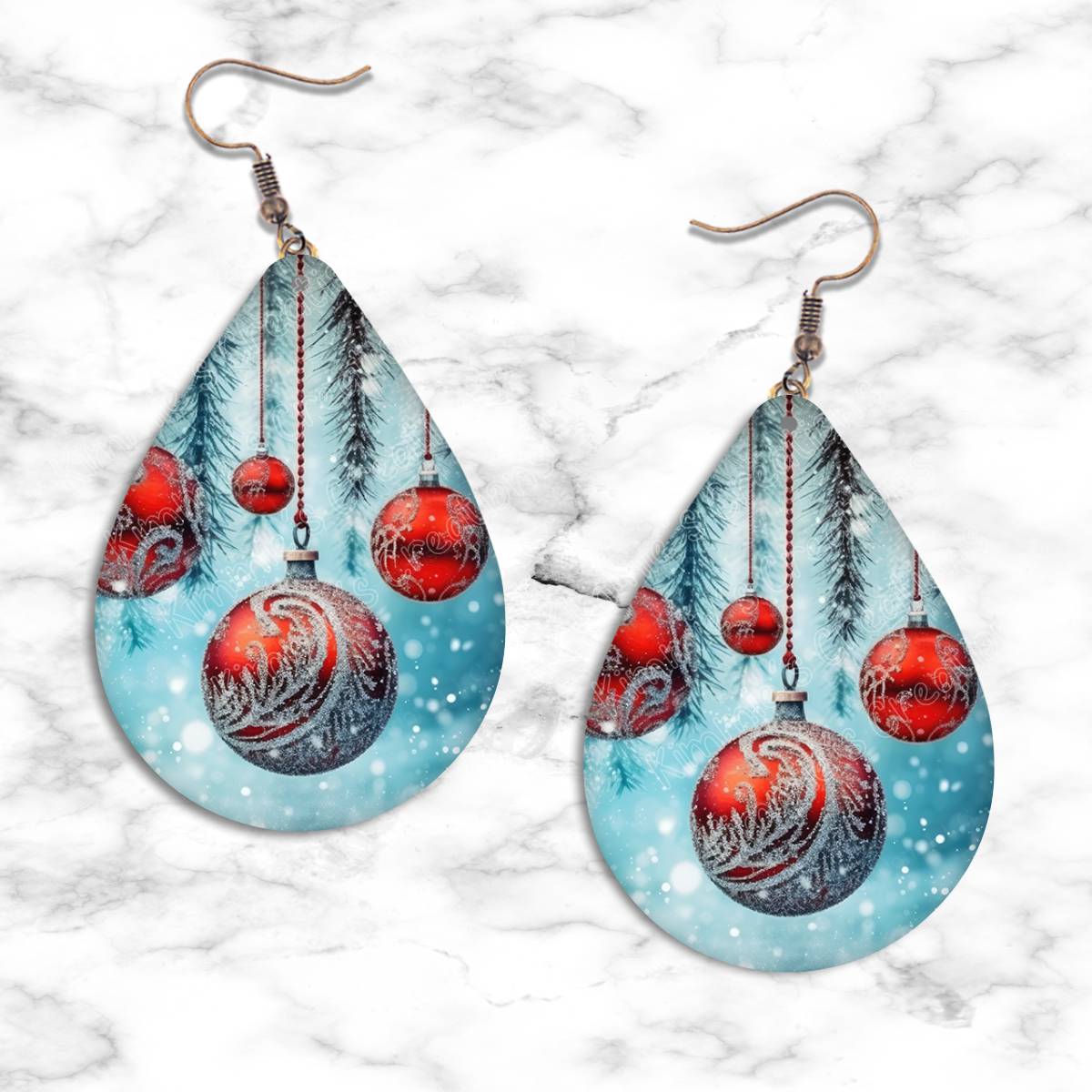 Christmas Ornament Teardrop Earring Collection