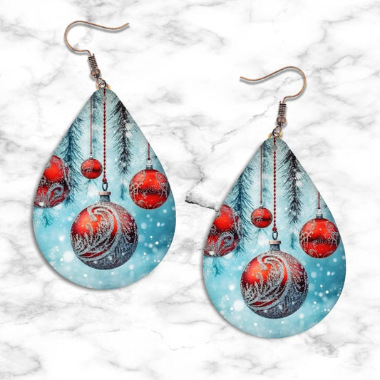 Christmas Ornament Teardrop Earring Collection - 02 - jewelry