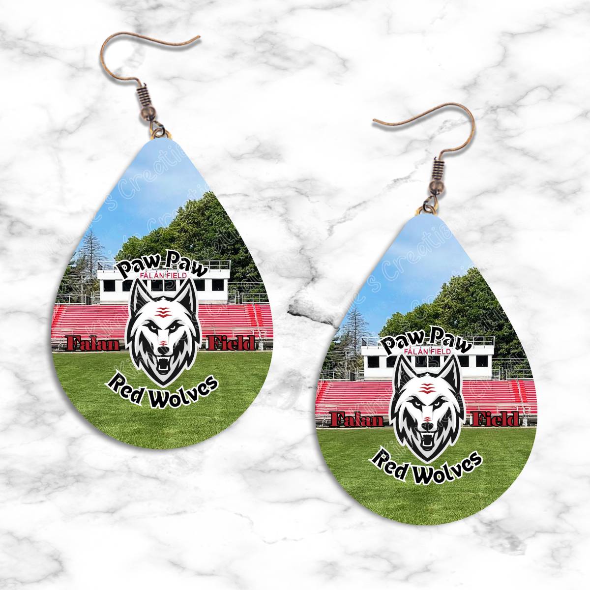 Paw Paw Red Wolves Teardrop Earring Collection
