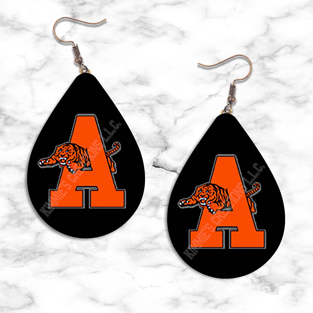 Allegan Tigers Teardrop Earrings