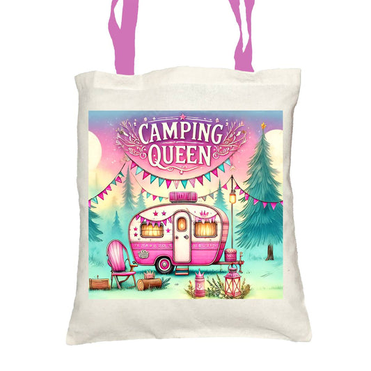 Camping Queen Tote Bag with Cosmetic - tote