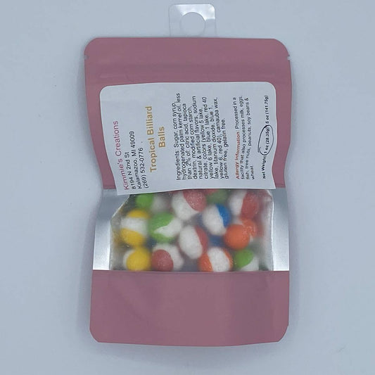 Tropical Billiard Balls - 1 oz - freeze-dried candy