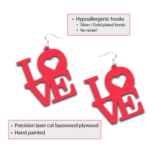 Love collection of Laser Cut Earrings - jewelry
