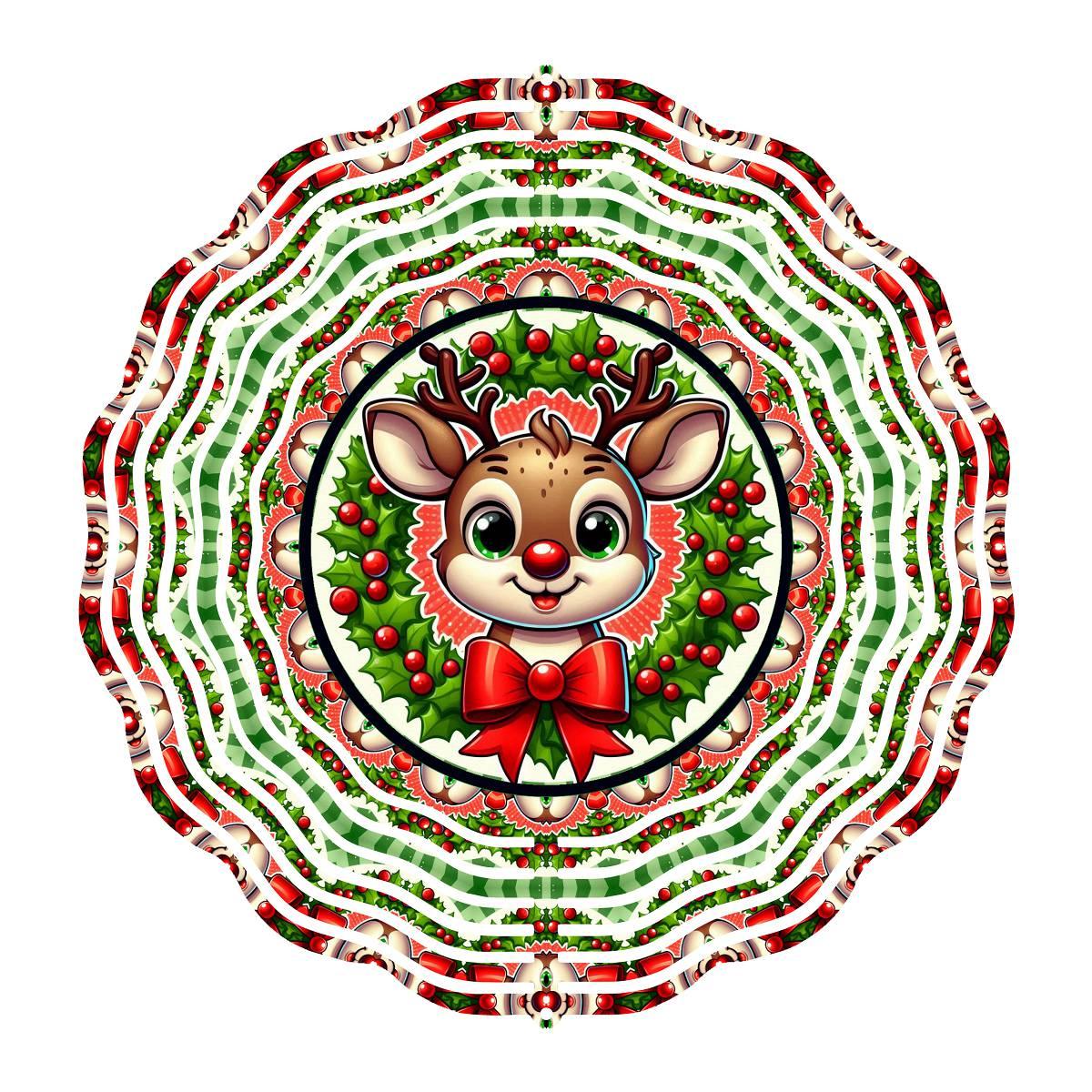 Rudolph the Reindeer wind spinner - Kimmie's Creations L.L.C.