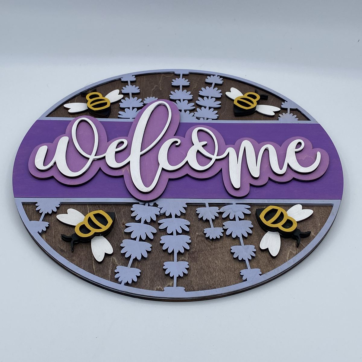 WelcomeLavenderSignsideview - Kimmie's Creations L.L.C.