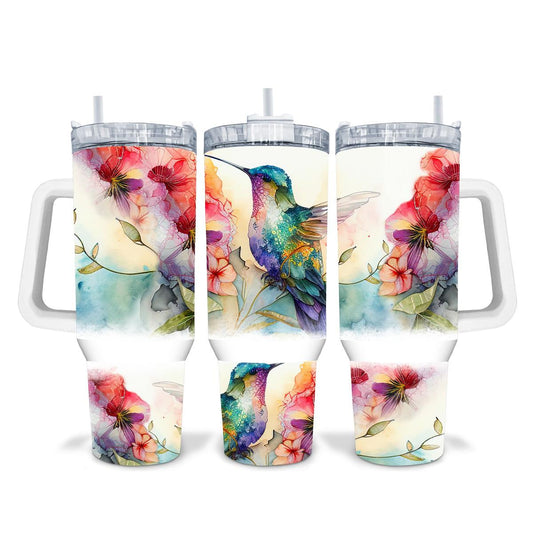 Dazzling Hummingbird Art: Quench Your Thirst for Nature! - a 40 oz tumbler