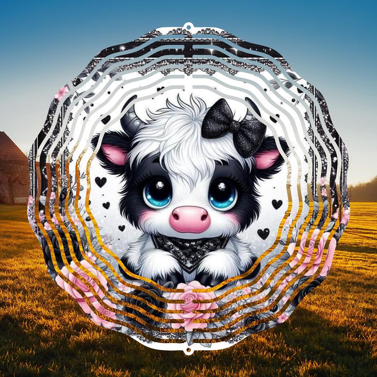 Stupendous Cow: A Highland Cow Wind Spinner - wind spinner