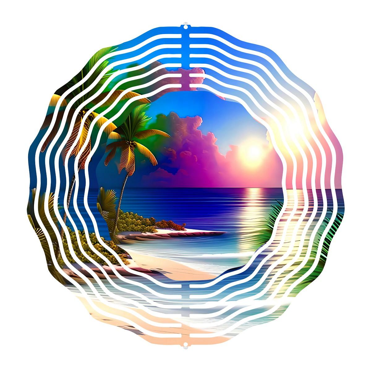 Tropical Beach Escape - a Wind Spinner with 10 design choices - Kimmie's Creations L.L.C.