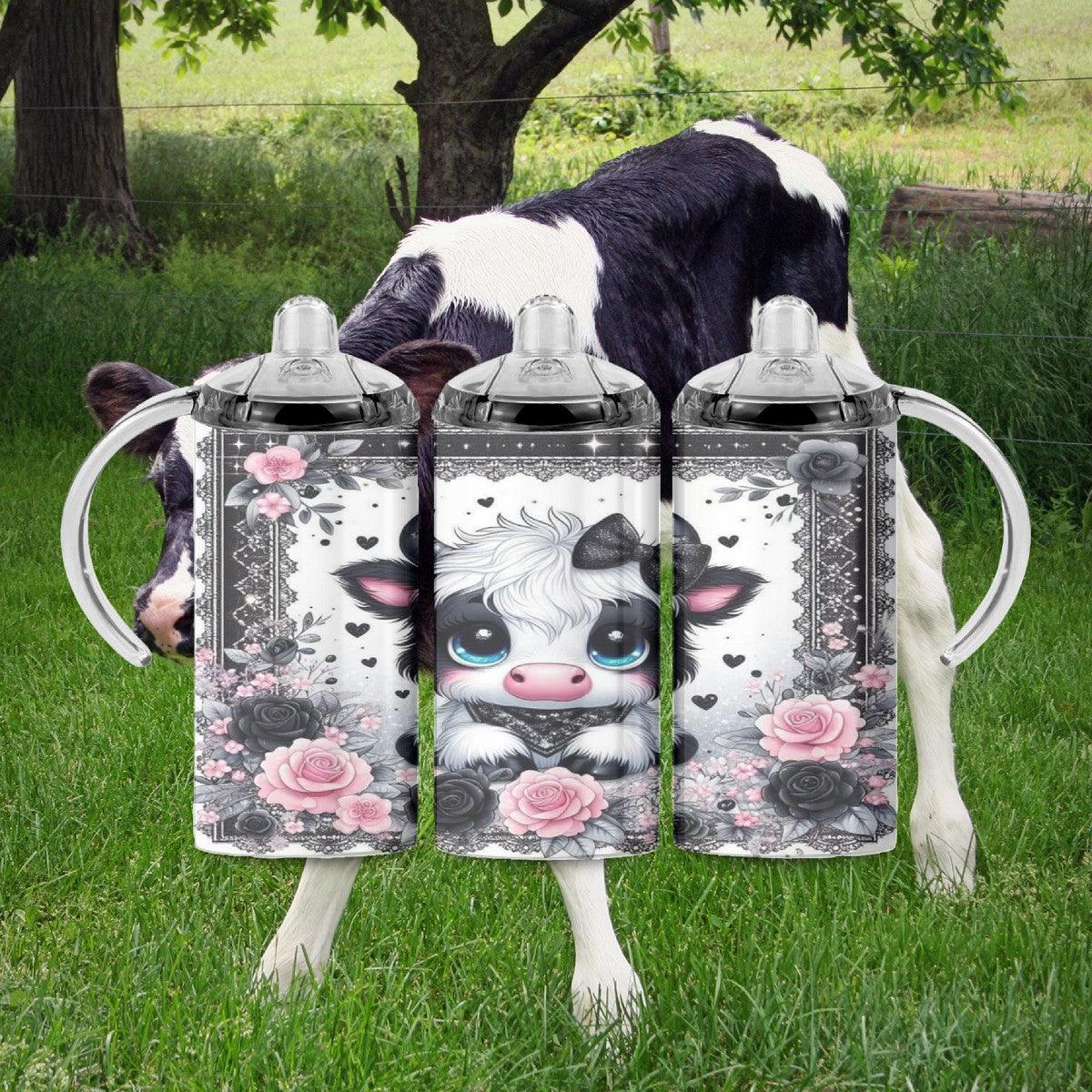 Unleash Imagination with the Stupendous Bovine Adventure! - a 12 oz Sippy - Kimmie's Creations L.L.C.