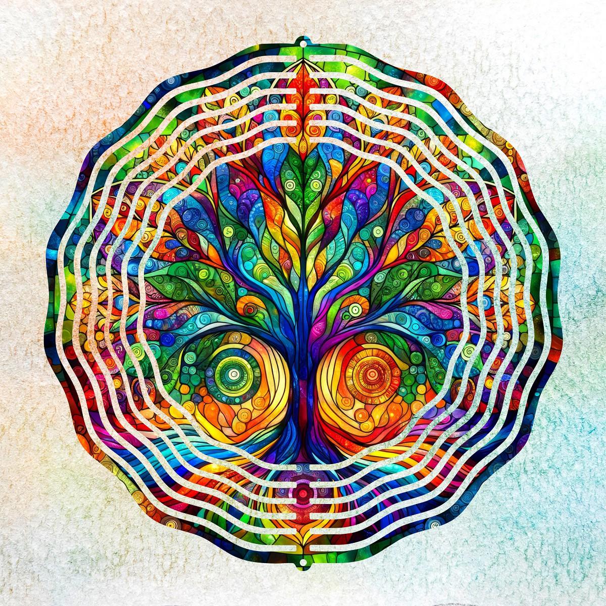 Tree of Life with 4 design choices - a Wind Spinner - 03 - wind spinner