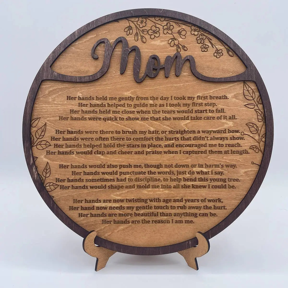 ’Her Hands’ Poem a Decorative Plaque for Mom - decor