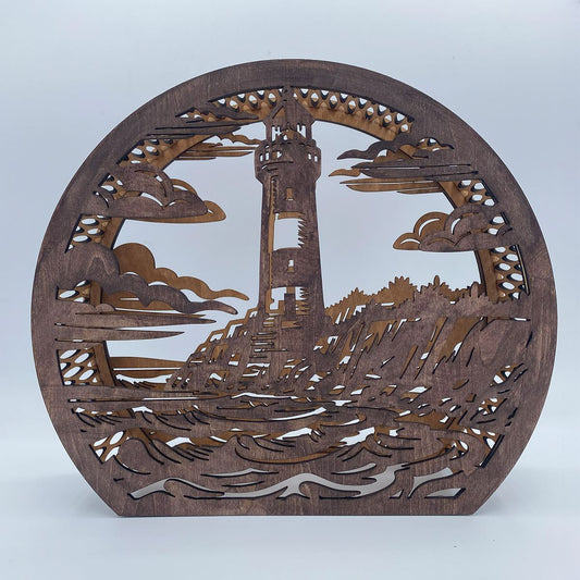 Lighthouse beside the Sea flameless candle Lantern